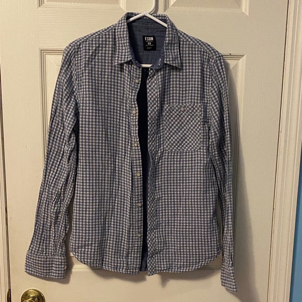 Men's Blue Checkered Shirt
